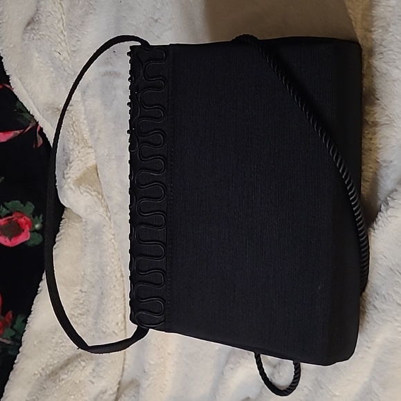 WAS $399 JOSE COTEL  Rare 1980's VINTAGE PARIS Black Designer Beaded Evening Bag - Picture 8 of 14